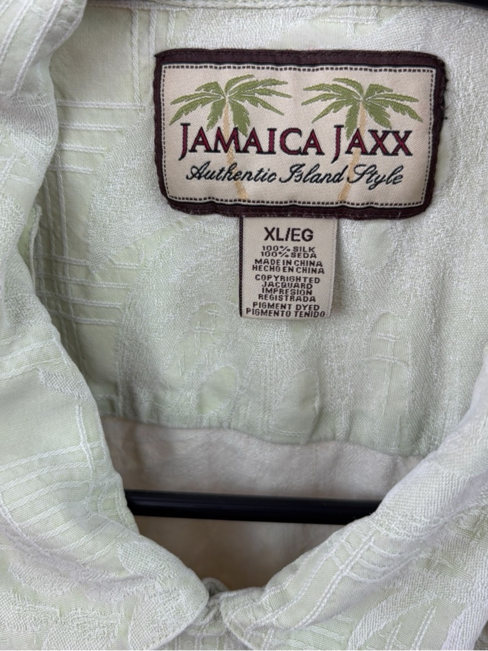 Jamaica Jaxx pale green shirt, size XL, island, resort, tropical, travel, beach - Picture 4 of 8